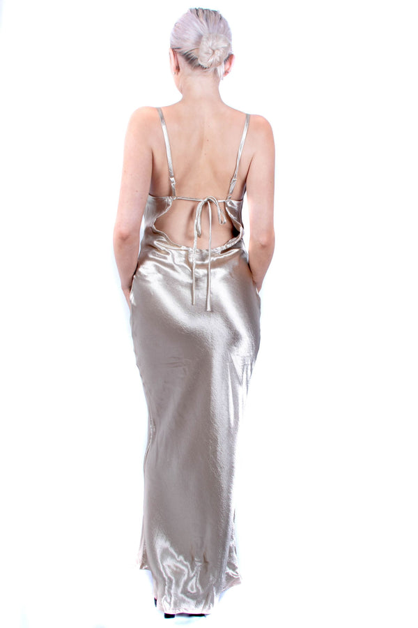 Aurora Satin Fish Tail Maxi Dress